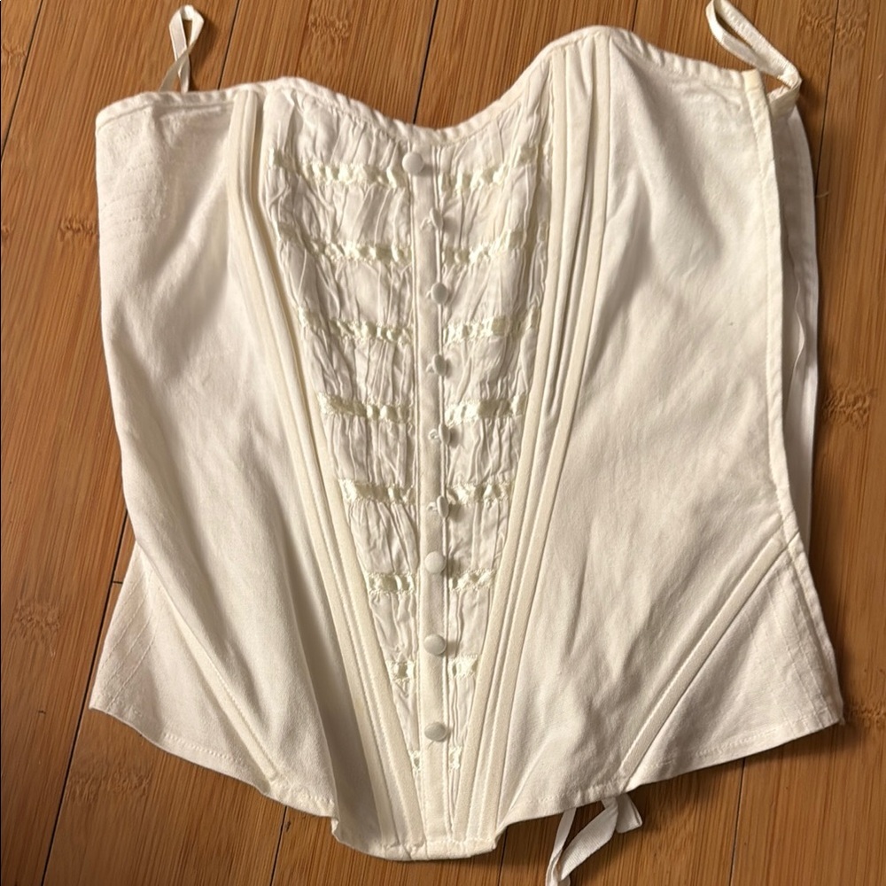 Elegant White Corset Top XS